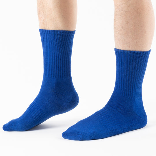 Men's Solid Cotton Short Crew Socks (6 Pairs)