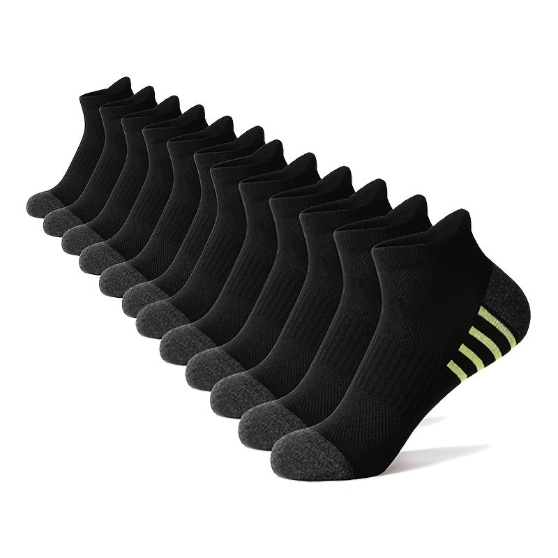 Casual Striped Sports Socks for Men (12 Pairs)