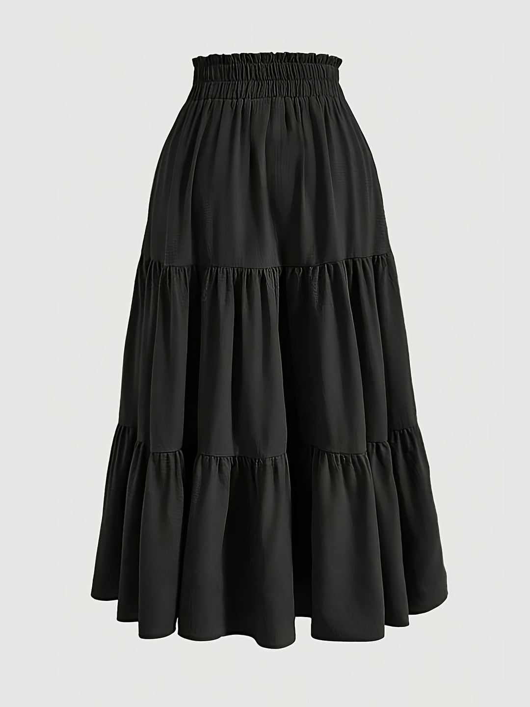 women plus size ruffle summer skirt