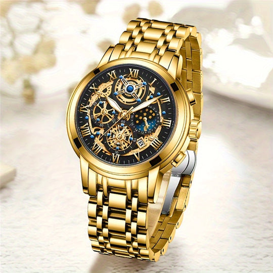 Sporty quartz chronograph watch for women