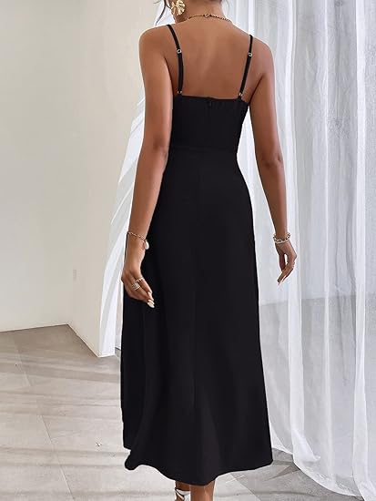 Elegant long cross wrap dress for women