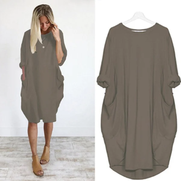 women's casual dress with pocket