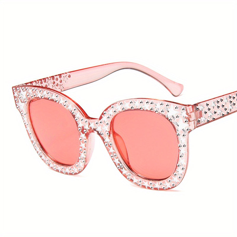 Damen Cat Eye Luxury Star Sonnenbrille