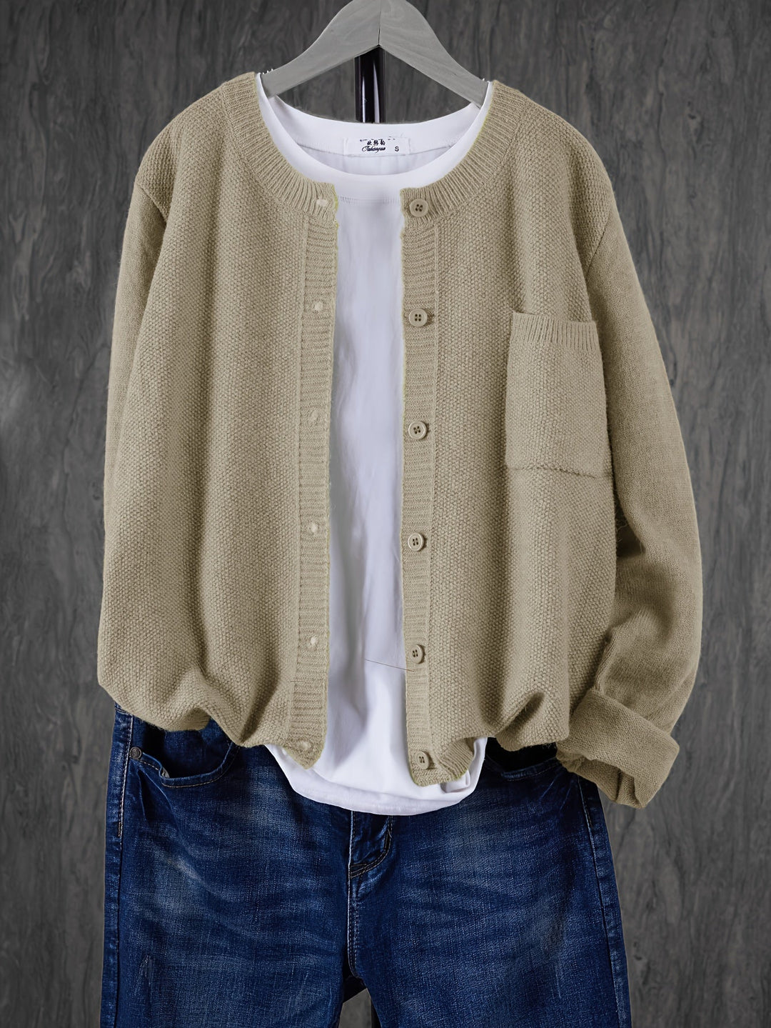 Women's Button Front Round Neck Cardigan