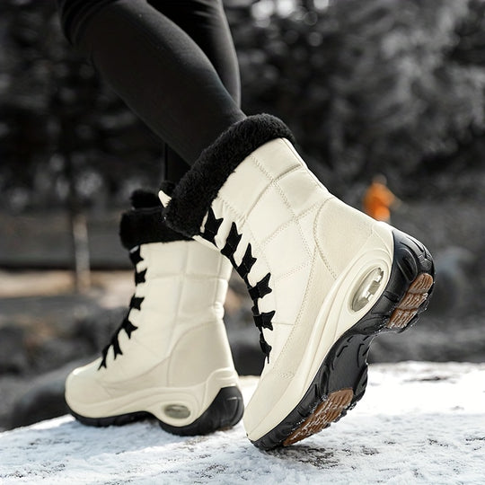 Lace-up thermal snow boots for women