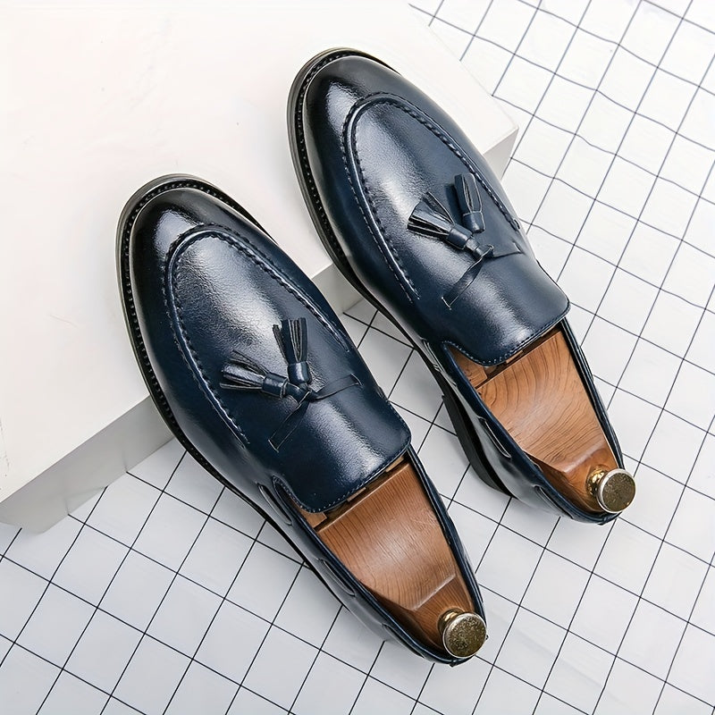 Vintage Kunstleder Loafer für Männer