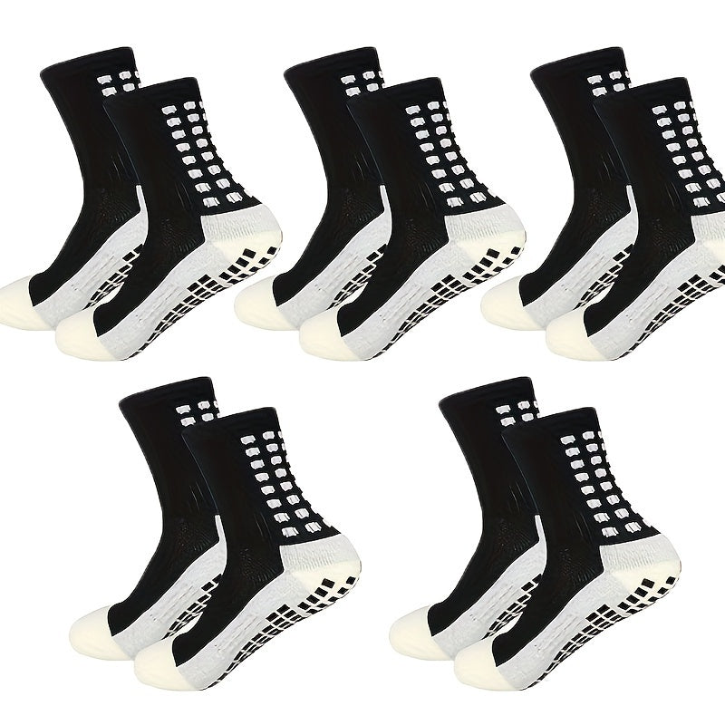 Non-Slip Football Socks for Men (4/5/6 Pairs)