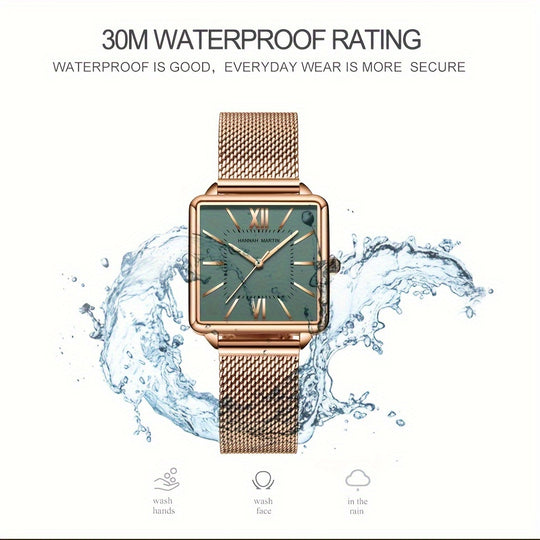 Luxury Square Pointer Quartz Ladies Watch