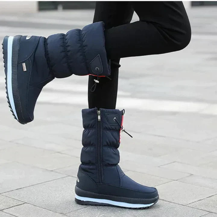 Warm lined plush boots for women