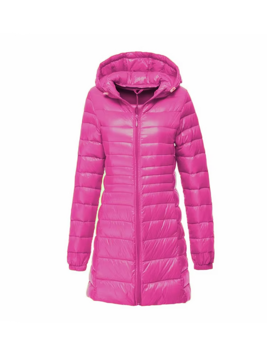 Long quilted jacket for women