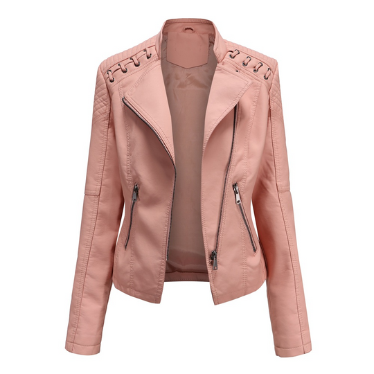 leather motorcycle jacket for women