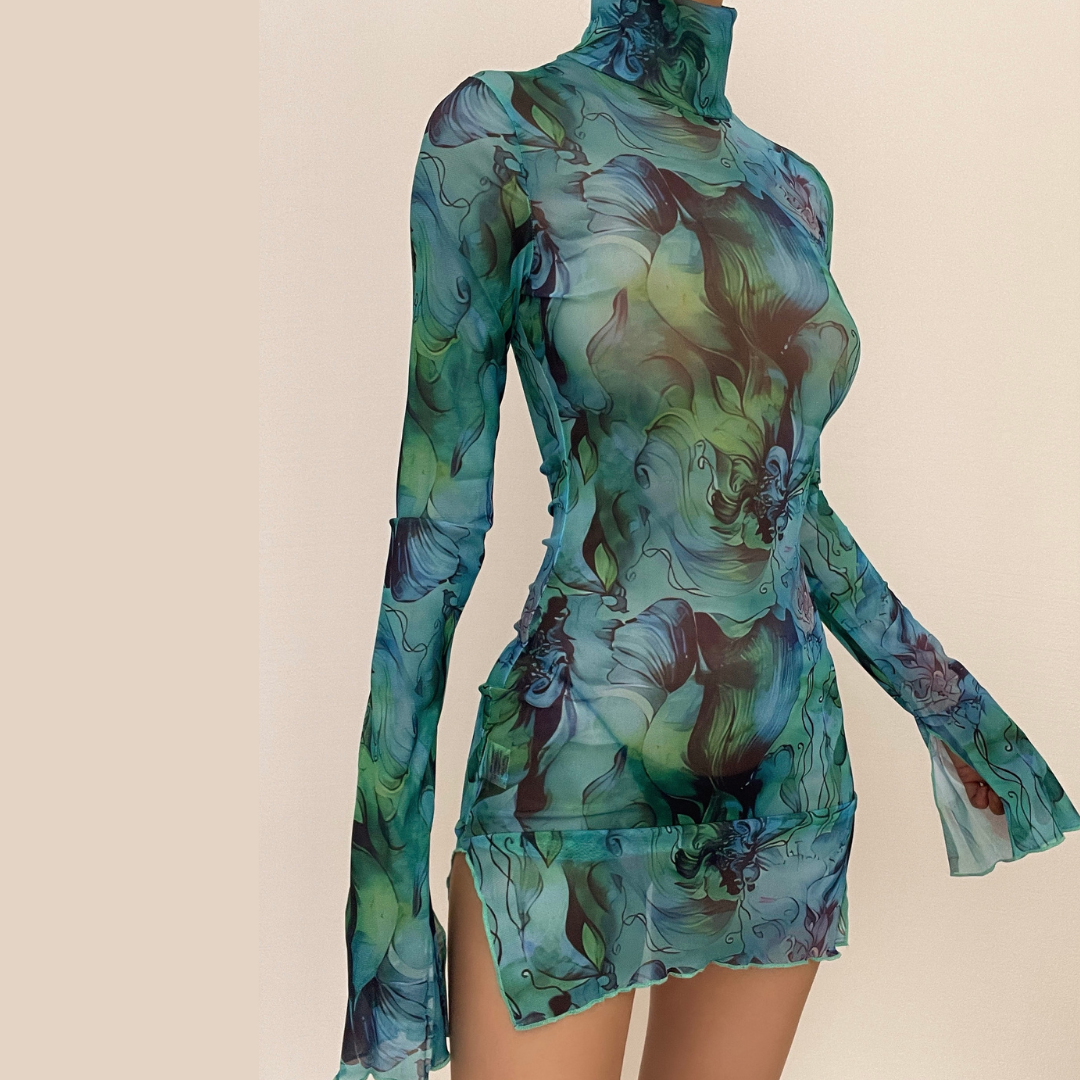 Printed Bodycon Mini Dress for Women