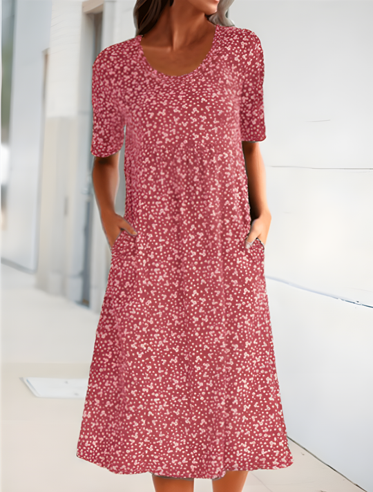 Short Sleeve Floral Dress for Women