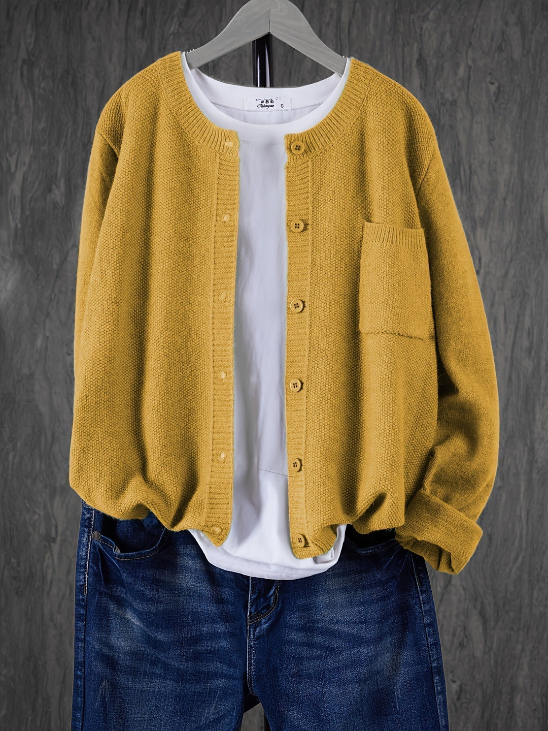 Women's Button Front Round Neck Cardigan