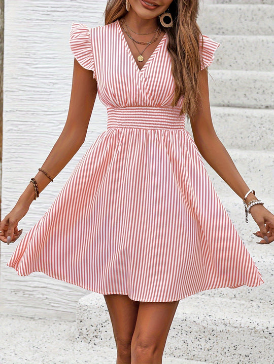 Casual wrap-neck dress