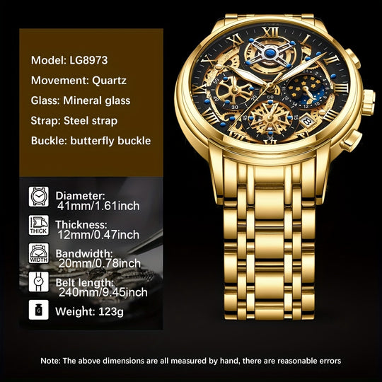 Sporty quartz chronograph watch for women