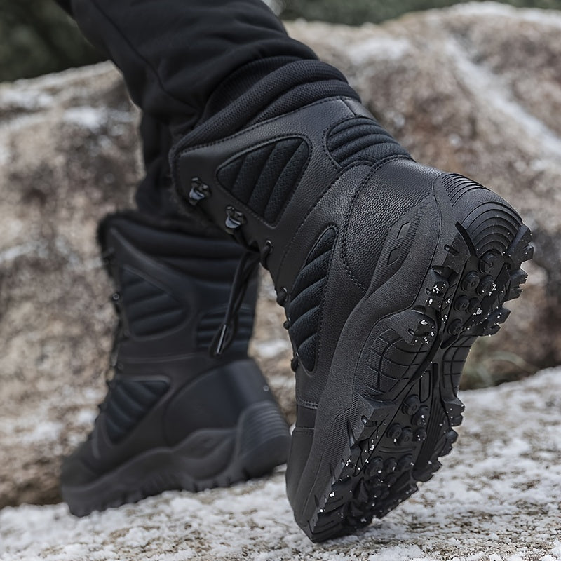 Fleece-lined hiking boots for men