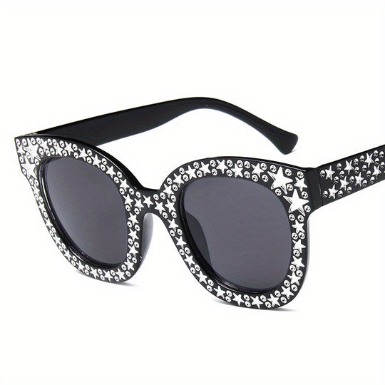 Damen Cat Eye Luxury Star Sonnenbrille