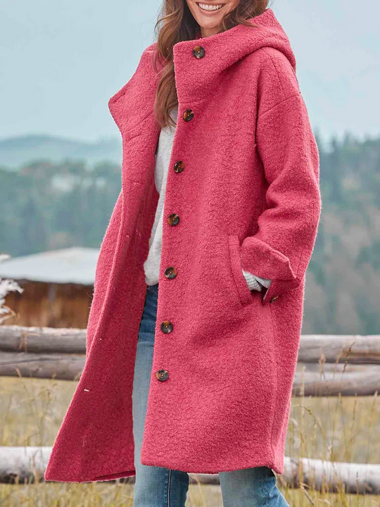 Thick Hooded Maxi Coat for Women