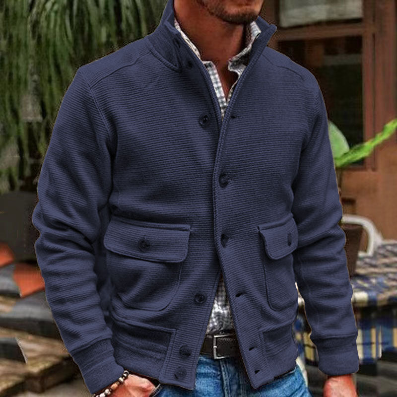 men's jacket with stand-up collar