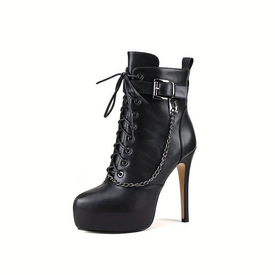 Chain and Buckle Boots for Women