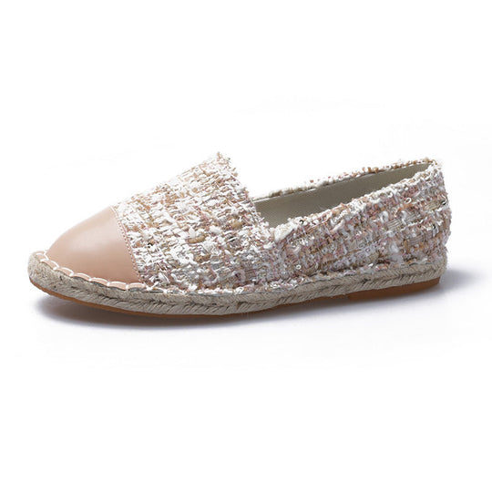 Flache Espadrilles aus Segeltuch für Frauen