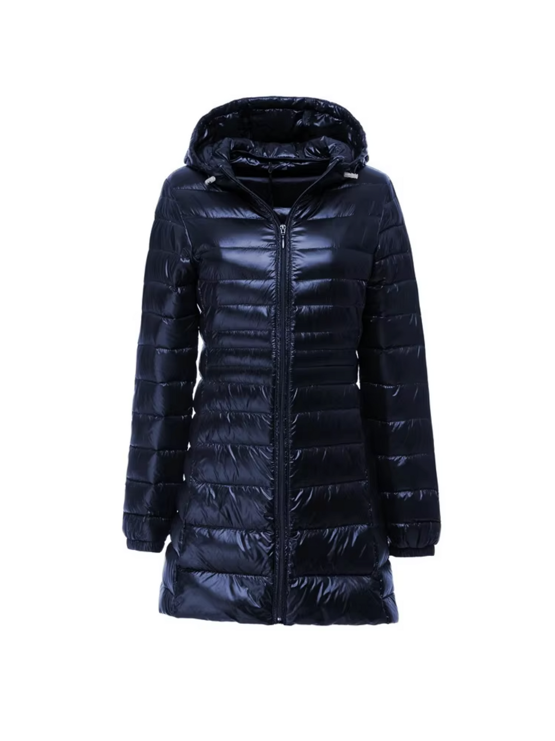 Long quilted jacket for women