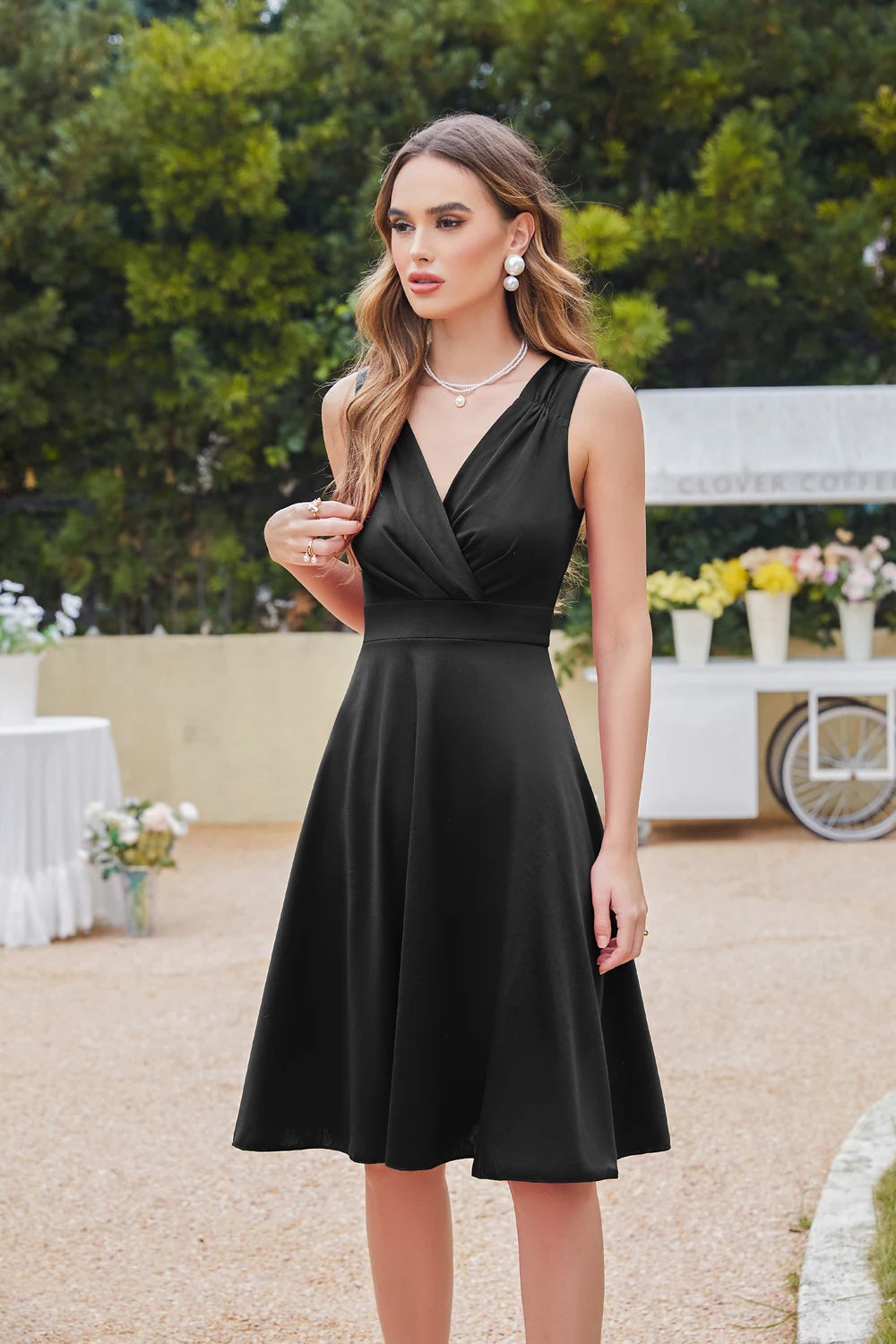 cocktail dress with flared bust