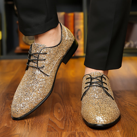 Men's Sequin Formal Sneakers