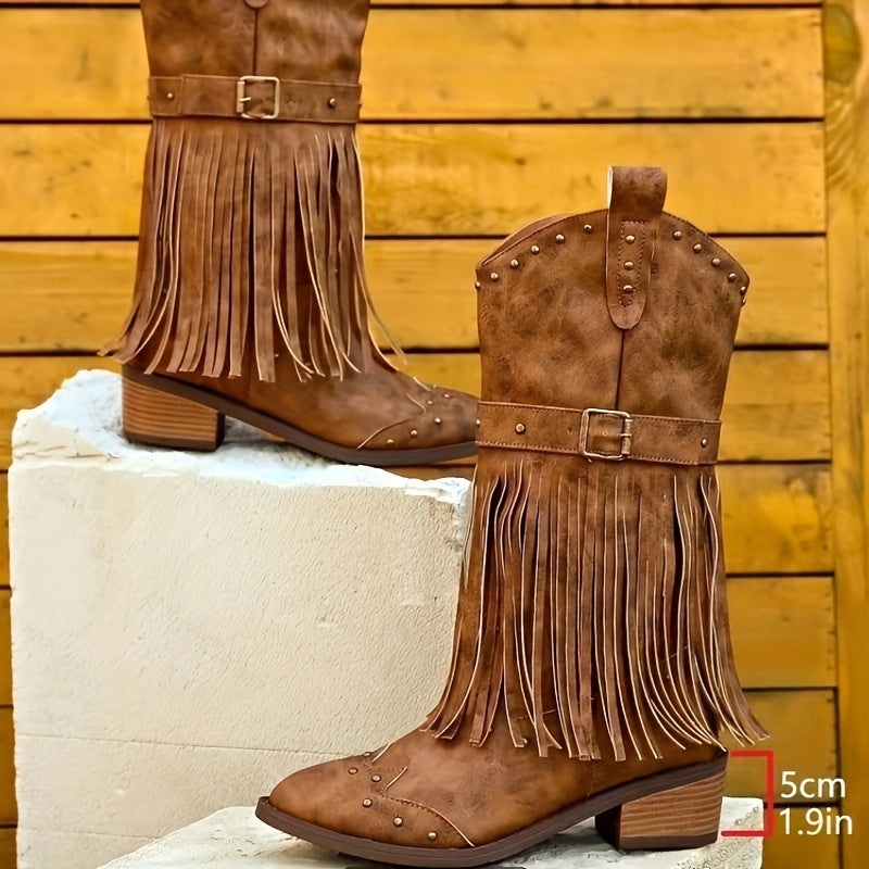 cowboy boots with buckle straps for women