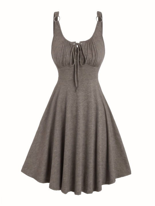 Sleeveless Backless Ruched Dress