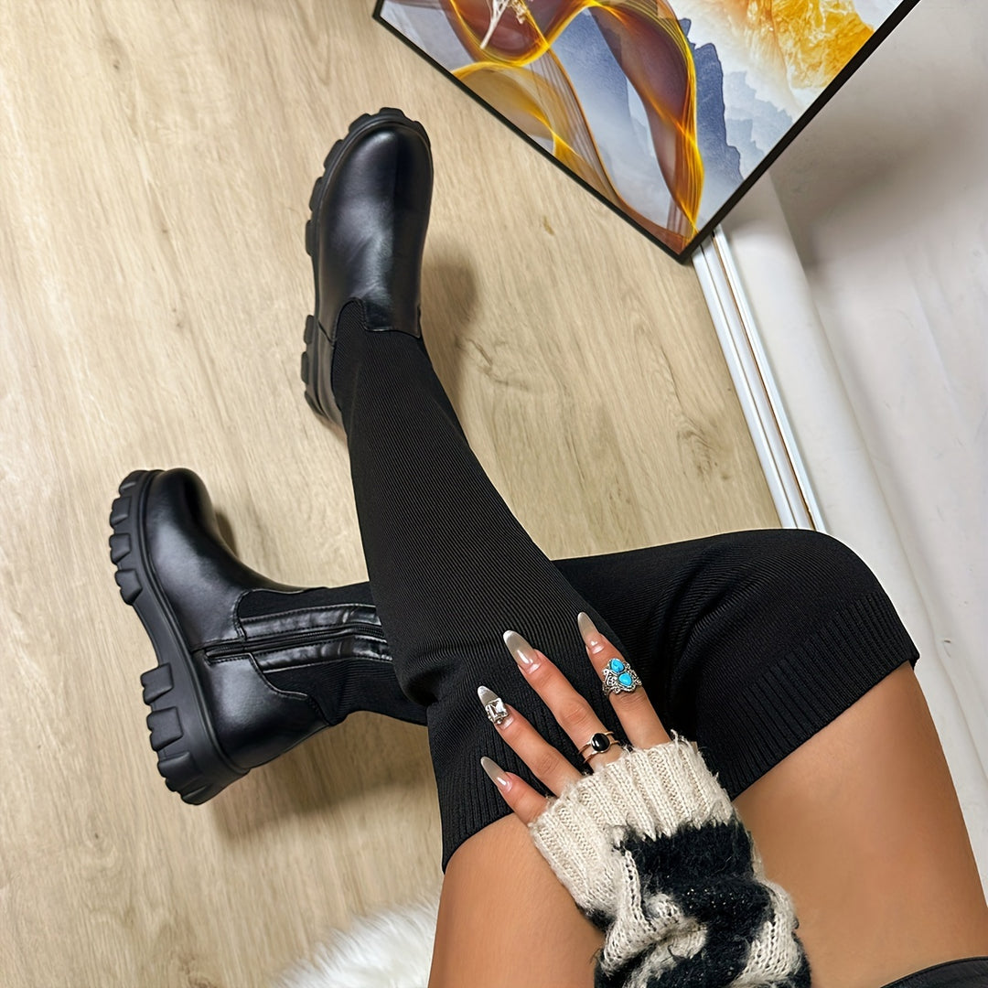 Knitted Over the Knee Boots