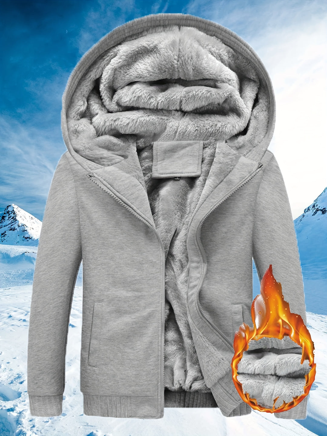 women's winter jacket with fleece hood