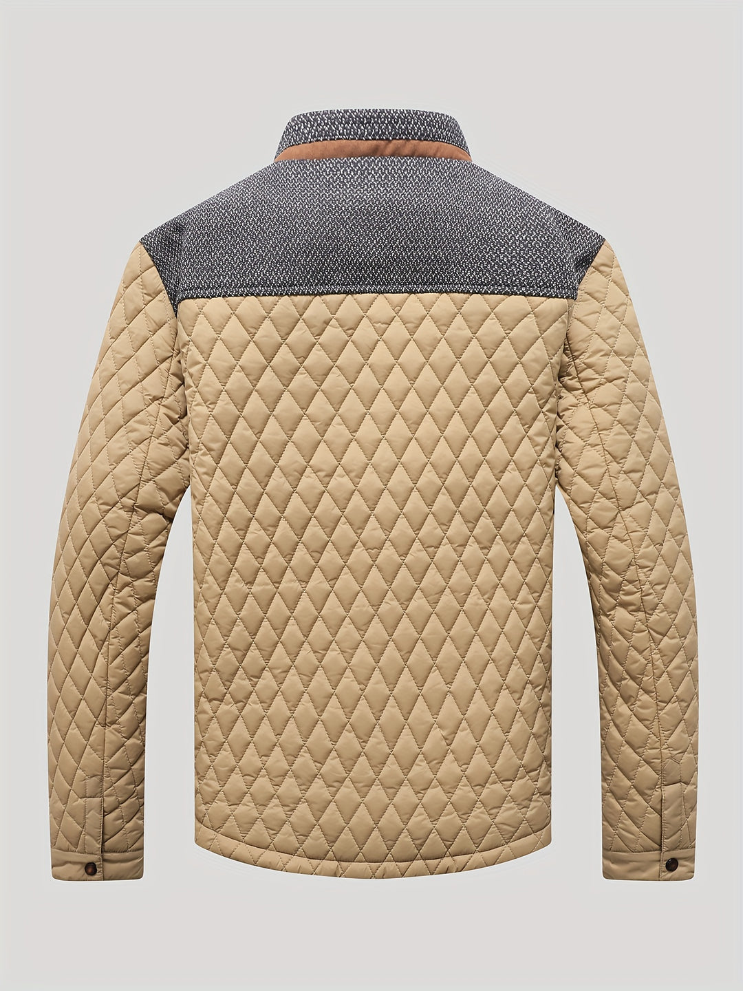 Windproof jacket with argyle pattern