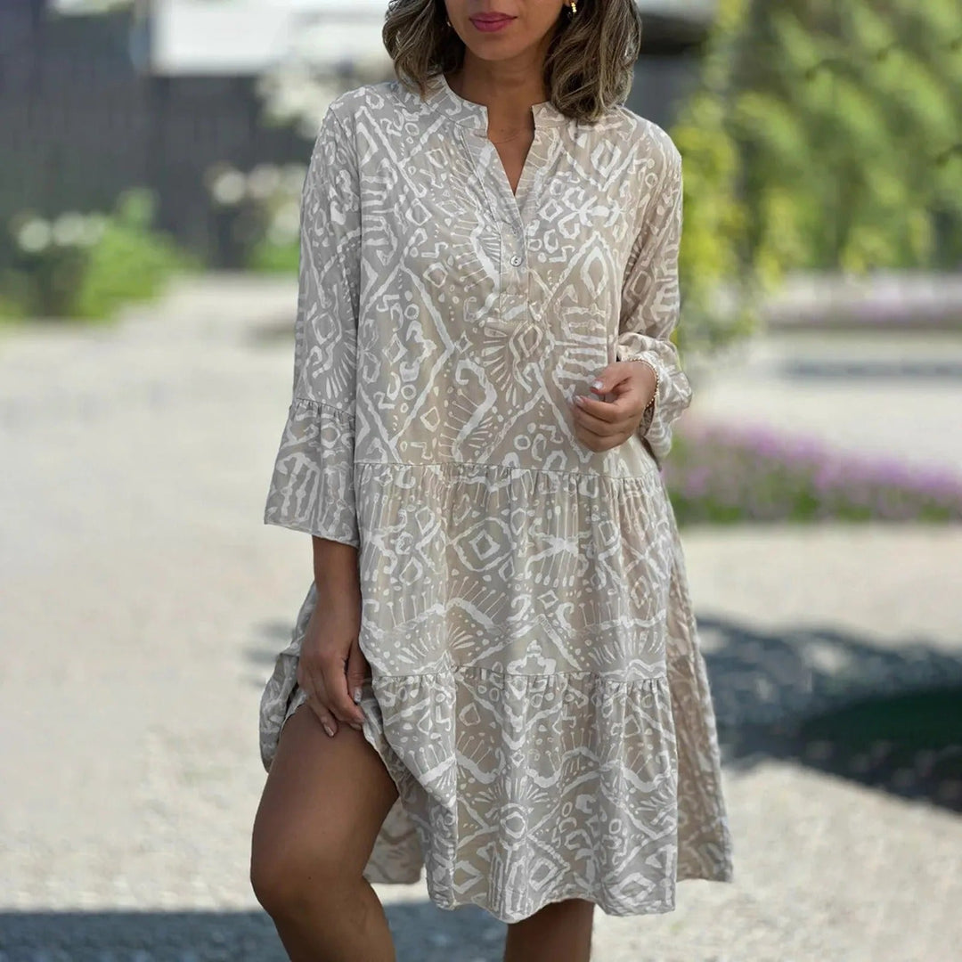 boho dress with graphic print