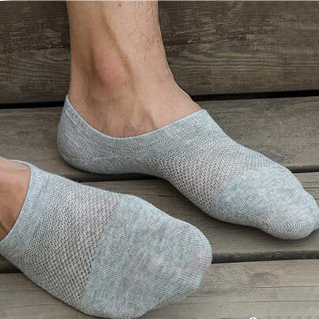 Solid Pointelle Socks for Men (3 Pairs)