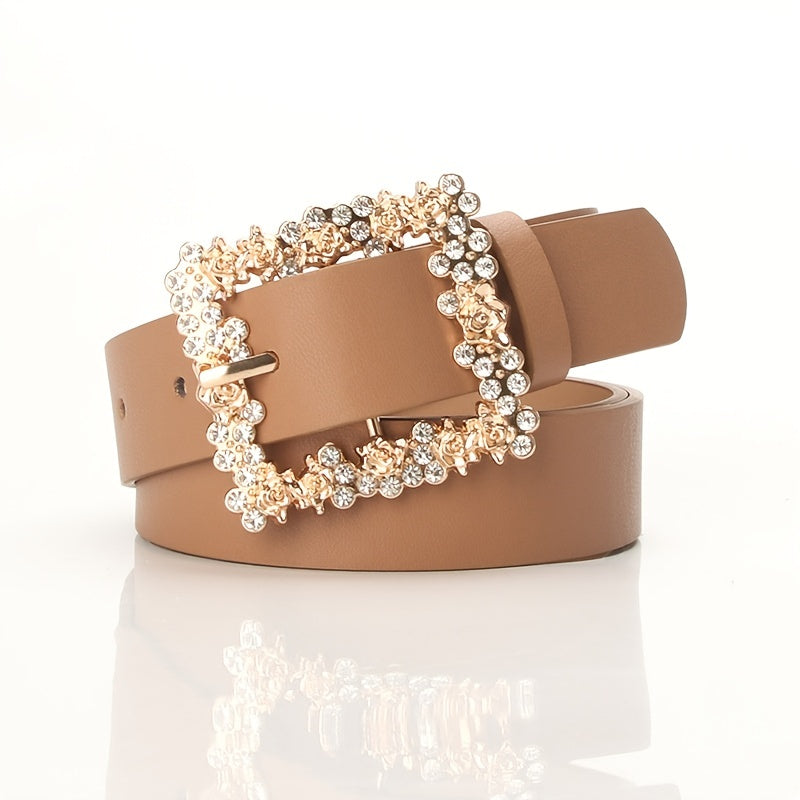 Rhinestone Pin Buckle Gürtel für Frauen