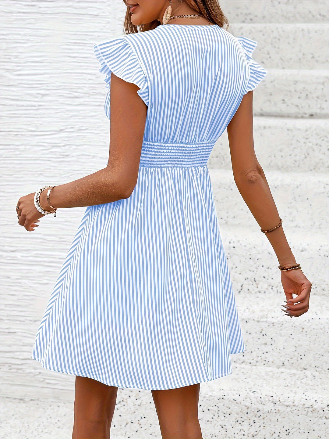 Casual wrap-neck dress