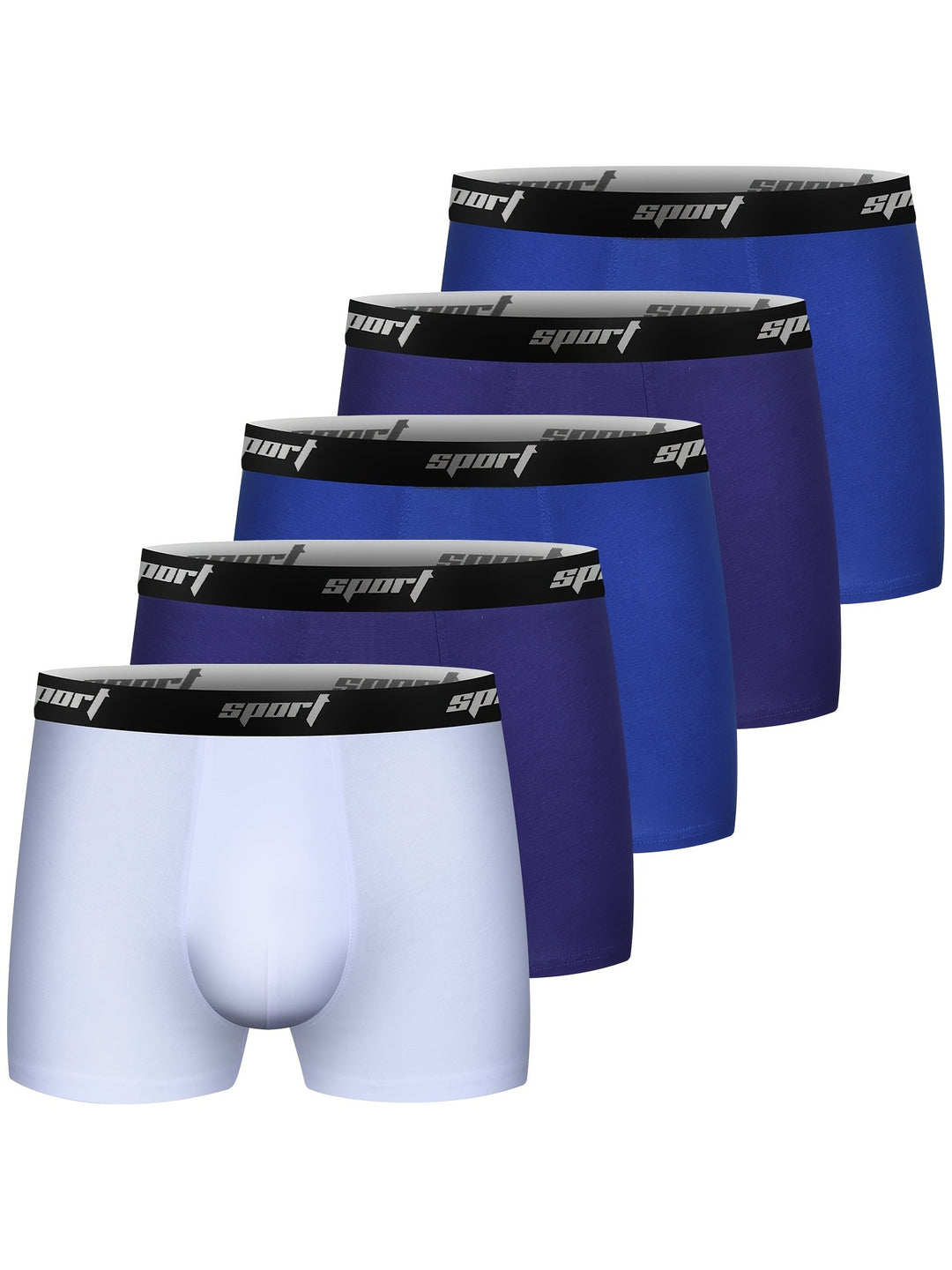 5-pack of soft, stretchy boxer shorts for men