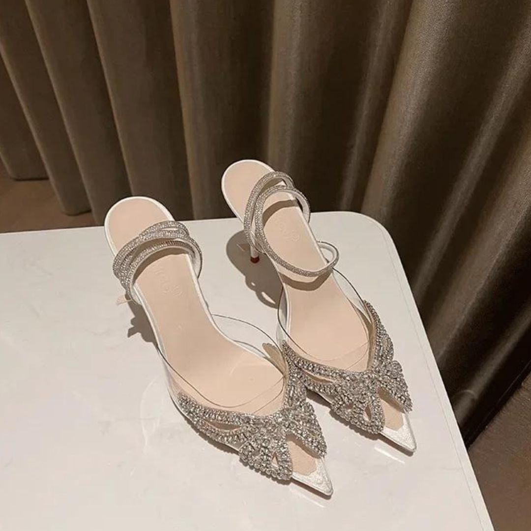 Crystal Embellished Heels for Women