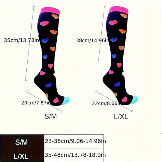 3 pairs of knee-high compression socks