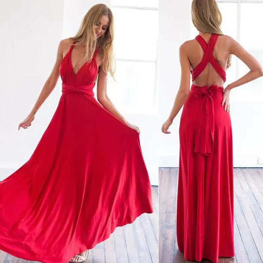 Elegant backless long dress