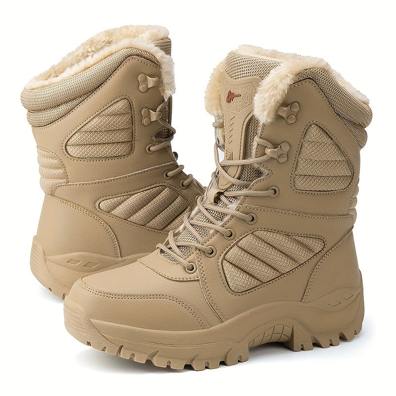 Fleece-lined hiking boots for men