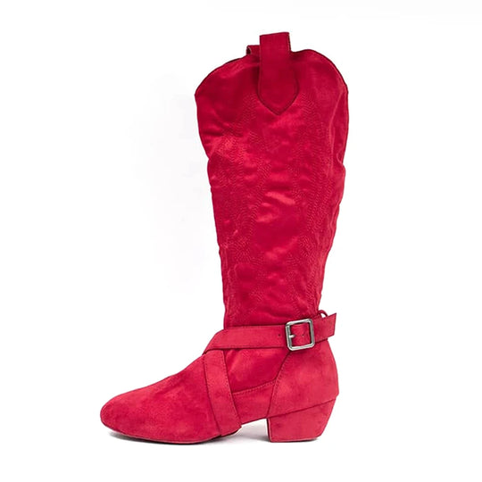 Western Style Suede Sole Line Boots