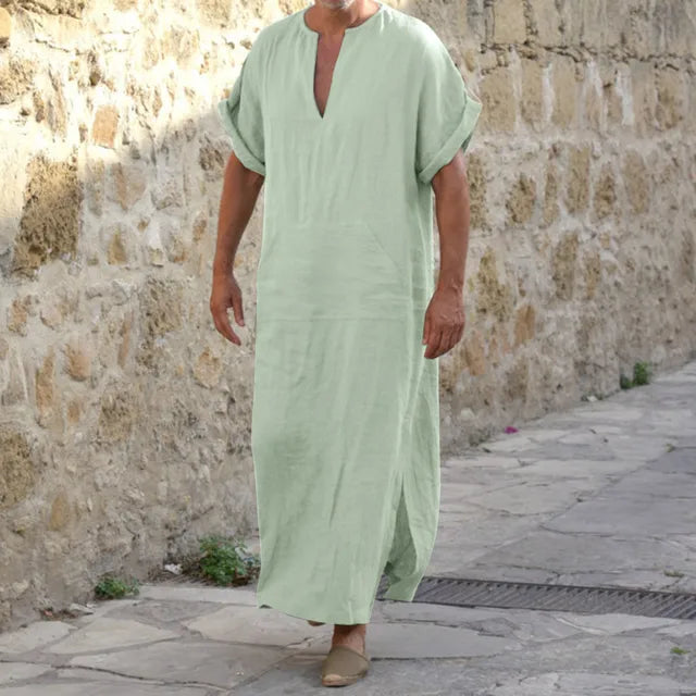 Men's Casual V-Neck Djellaba