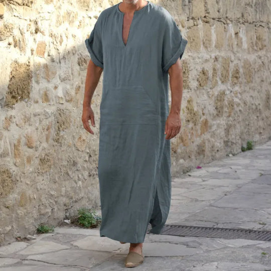 Men's Casual V-Neck Djellaba