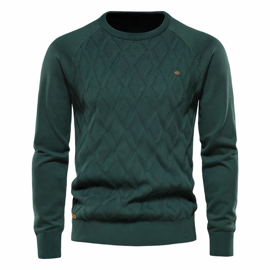 Einfarbiger Basic-Pullover für Männer