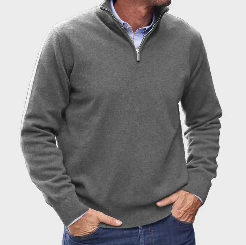 Plain casual sweater for men