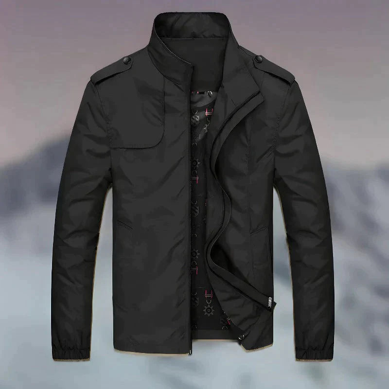 stand-up collar zip jacket for men