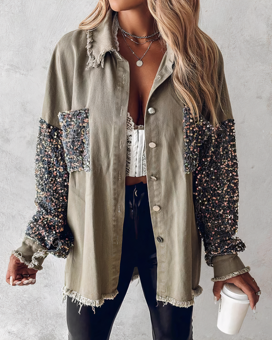 Jacke mit Vintage-Saum für Frauen